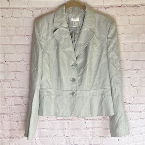 LOFT Ann Taylor Women's Light Gray Blazer Jacket Woman’s Size‎ 14